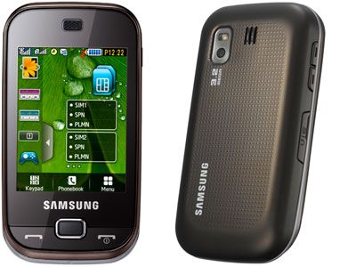 Samsung: Celular Samsung B5722 Duos Touch, Marrom, Dual Chip