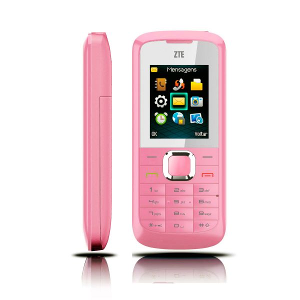 ZTE R222 Rosa Dual Chip , Câmera VGA, Rádio FM, MP3 Player