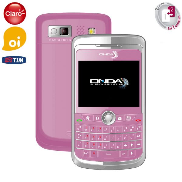 Celular Desbloqueado Onda Dual Chip c/ Câmera 2MP, QWERT